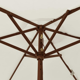 Parasol ogrodowy na drewnianym słupku, piaskowy, 196x231 cm