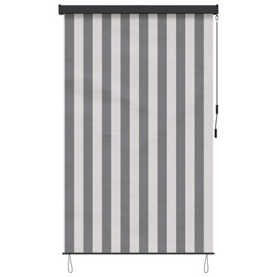 Roleta Antracytowy i biały 180 x 250 cm Materiał i Aluminium