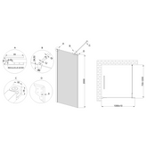KABINA WALK-IN II INVENA TREND 110X200CM RYFLOW.8MM SHINY-GLASS CHROM