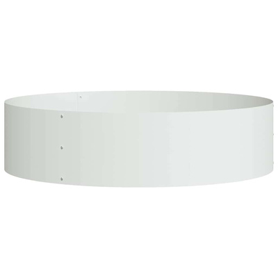 Pierścień doniczki Biały 80 x 80 x 20 cm Stal zimnogięta