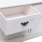 vidaXL Szafka pod TV, antyczna biel, 108x30x40 cm, drewno paulownia
