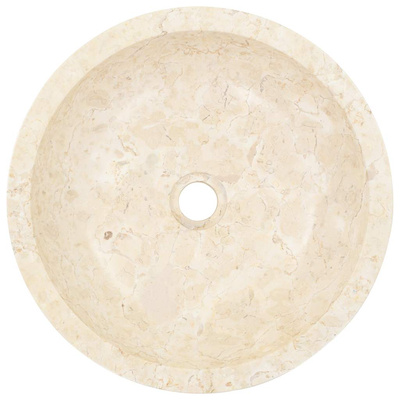 40 x 12 cm, marmurowa, kremowa Umywalka,