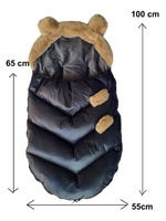 Love gifts Sanki ze śpiworkiem+ Mufki/Brąz