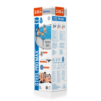 Basen Ogrodowy Stelażowy Okrągły 305 x 76 cm Bestway 56406