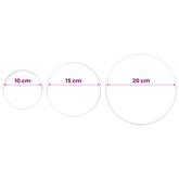 Kula lustro 3 szt. Ø 20 cm srebrny Stal nierdzewna 201