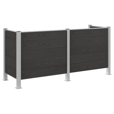 Ogrodzenie na Kosz na Śmieci Szary 237 x 85 x 115 cm