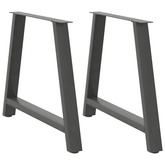 Nogi do stołu jadalnego w kształcie litery A 2 szt. Antracyt 90x(72-73) cm Stal