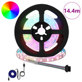 Taśma LED 12 pcs Czarny i przezroczysty 1200 mm Miedź i plastik