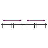 System do drzwi przesuwnych do mebli, 200 cm, stal węglowa model standard