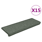 Maty na schody 15 szt. 65x21x4 cm Ciemnozielone, prostokątne krawędzie