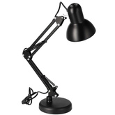 Lampka biurkowa kreślarska PIXI Black E27 zestaw czarny, podstawa i klips EDO777535 EDO Solutions