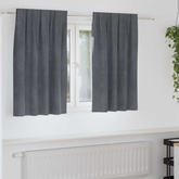 Zasłony zaciemniające 2 pcs Jasnoszary 140 x 140 cm Aksamit