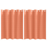 Firany blackout z kółkami 2 pcs terakota 140 x 140 cm Poliester