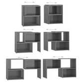 vidaXL Szafka pod TV, szara na wysoki połysk, 104x30x52 cm