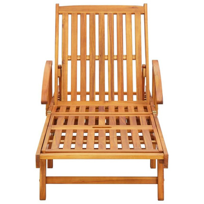 vidaXL Leżaki z poduszkami i stolikiem, 2 szt., lite drewno akacjowe wariant 13