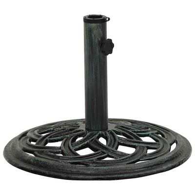Podstawa pod parasol, zielona, 44x44x31 cm, żeliwo