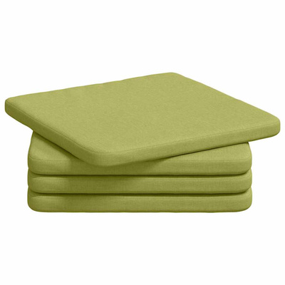 Poduszki na siedziska 4 pcs Jasnozielony 40 x 40 x 3 cm tkanina