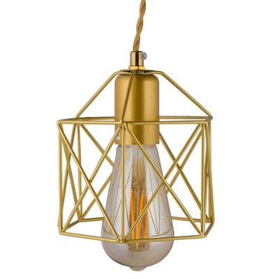 Lampa Wisząca Abigali Gold Cage E27