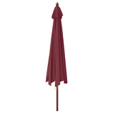 Parasol ogrodowy na drewnianym słupku, bordowy, 400x273 cm