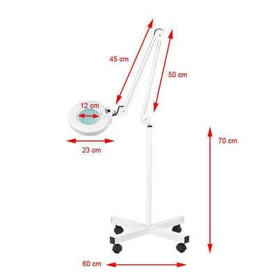 Lampa lupa S4 + statyw biała 114428