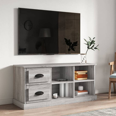 vidaXL Szafka pod TV, szary dąb sonoma, 102x35,5x47,5 cm
