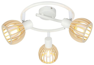 Lampa sufitowa Candellux 98-68125 spirala E14 biały drewno
