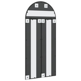 vidaXL Lustro ścienne, czarne, 60x130 cm, zakończone łukiem, żelazo