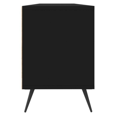 vidaXL Szafka pod TV, czarna, 150x30x44,5 cm, materiał drewnopochodny