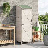Shed ogrodowy Biały 59,5 x 56 x 176,5 cm Drewno Świerkowe