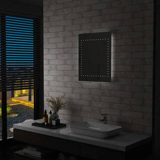 vidaXL Ścienne lustro łazienkowe z LED, 50 x 60 cm