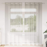 Firany Voile z zasłonami 2 pcs Kremowy 260 x 140 cm Poliester