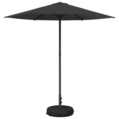 Parasol ogrodowy z podstawą 230 x 230 cm Poliester Prostokątny