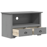 vidaXL Szafka pod TV BODO, 2 szuflady, szara, 91x43x56 cm, sosnowa