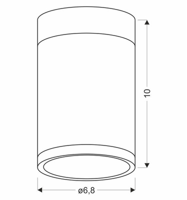 Lampa sufitowa tuba szaro-drewniana okrągła 1xGU10 natynkowa