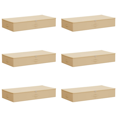 Skrzynia do przechowywania 6 pcs kremowy 90 x 48 x 15 cm