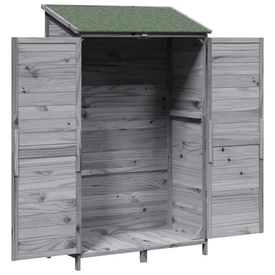 Shed ogrodowy Szary 106,5 x 56 x 176 cm Drewno Świerkowe