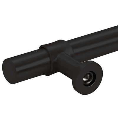 Uchwyty do szafek, 5 szt., czarne, 320 mm, stal nierdzewna