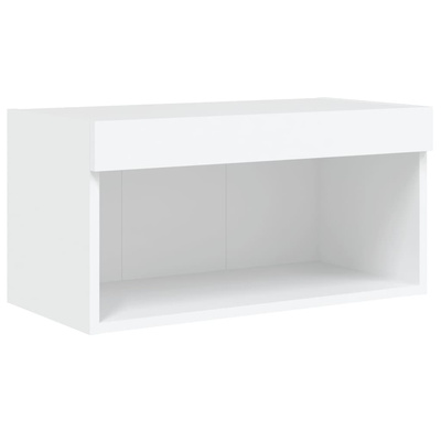 vidaXL Szafka pod TV, z oświetleniem LED, biała, 60x30x30 cm