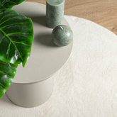 vidaXL Dywan OVIEDO z krótkim włosiem, kremowy, Ø 120 cm