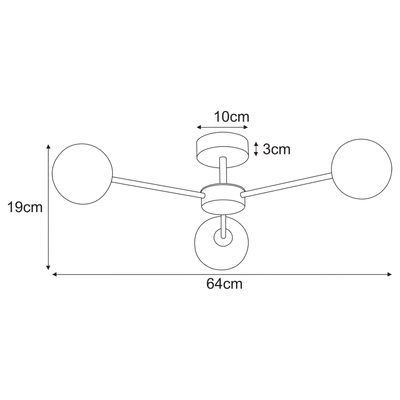 Lampa sufitowa K-5710 z serii CASOLI