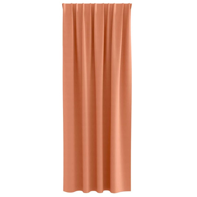 Firany blackout z kółkami 2 pcs terakota 225 x 140 cm Poliester
