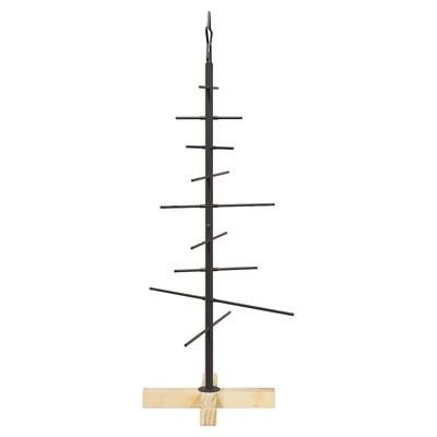 Metalowa choinka świąteczna z podstawą Czarny 89 cm