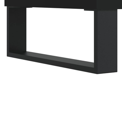 vidaXL Szafka pod TV, czarna, 150x30x50 cm, materiał drewnopochodny