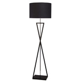 Lampa podłogowa Abigali Sand Glass czarna