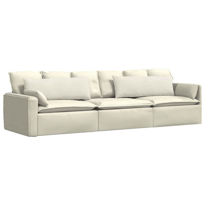Poduszki na sofę 2 pcs Kremowy 120 x 40 cm Tkanina sztruksowa