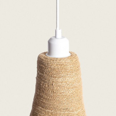 Lampa Wisząca Boho z Włókna Naturalnego Abruzzo Chiara E27
