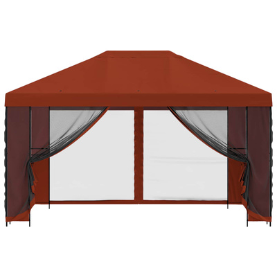 Altana z bokami 4 × 3 m terakota Poliester i Stal 190 gsm