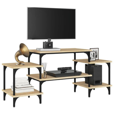 vidaXL Szafka pod TV, dąb sonoma, 117x35x52cm, materiał drewnopochodny