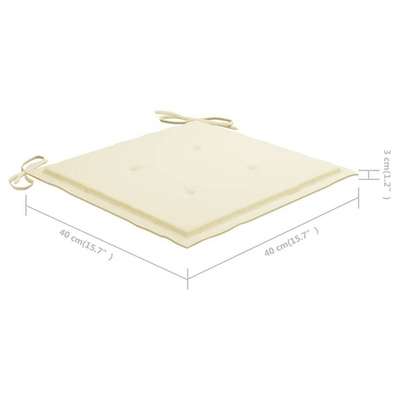 vidaXL Składane krzesła ogrodowe, 6 szt., poduszki, drewno akacjowe