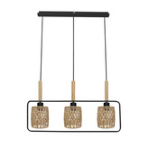 Lampa wisząca z abażurami Crown beżowe abażury potrójna do jadalni
